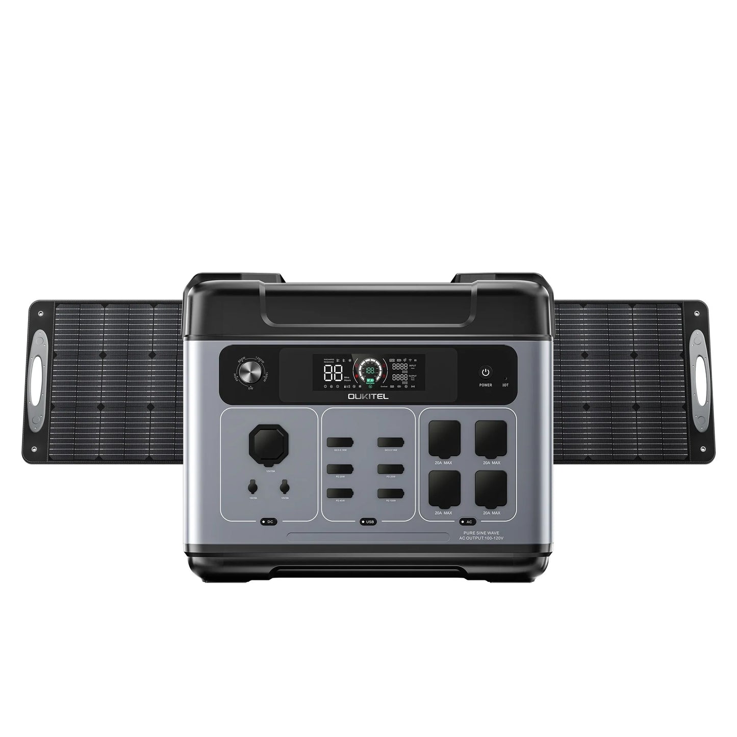Batería portátil con panel solar de 200W | P2000Plus + P200