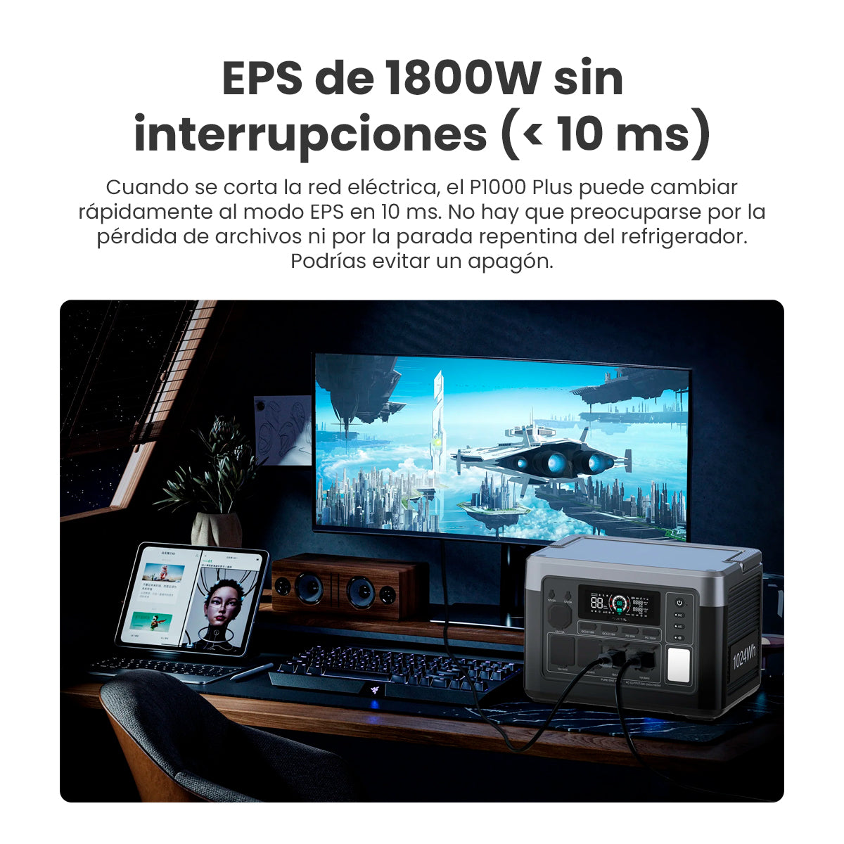 Estación batería portátil 1800W - P1000PLUS