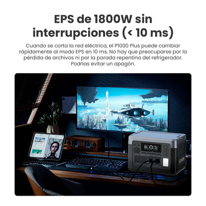 Estación batería portátil 1800W - P1000PLUS